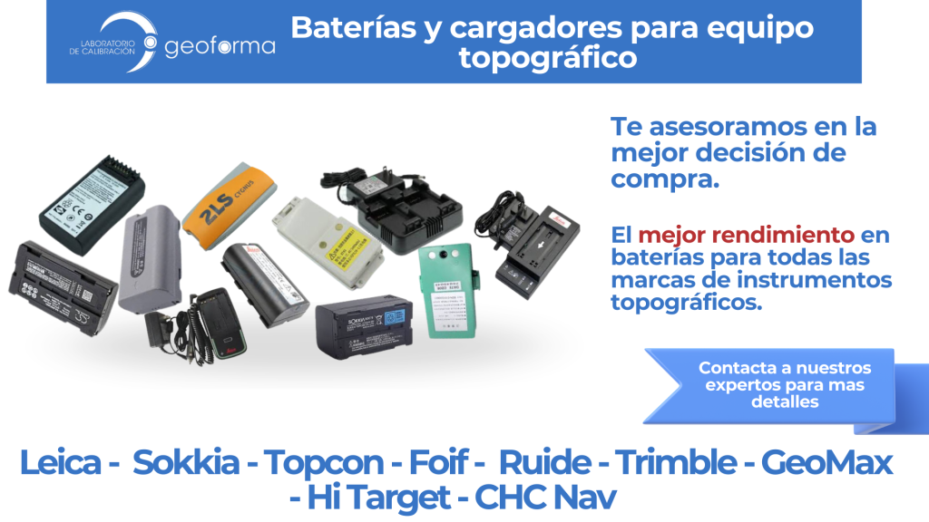 Baterías y cargadores topográficos